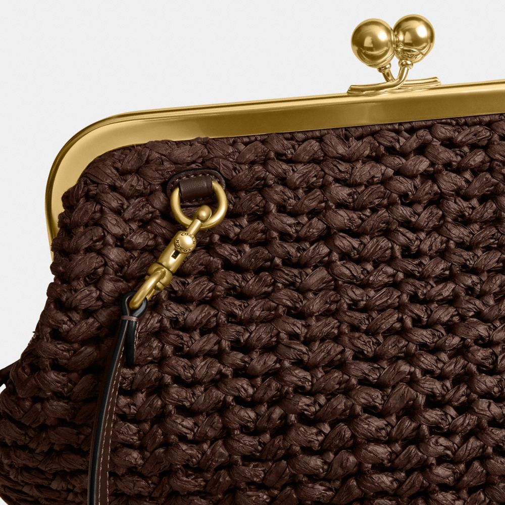 Coach Kisslock Frame Bag 27 Brass Maple