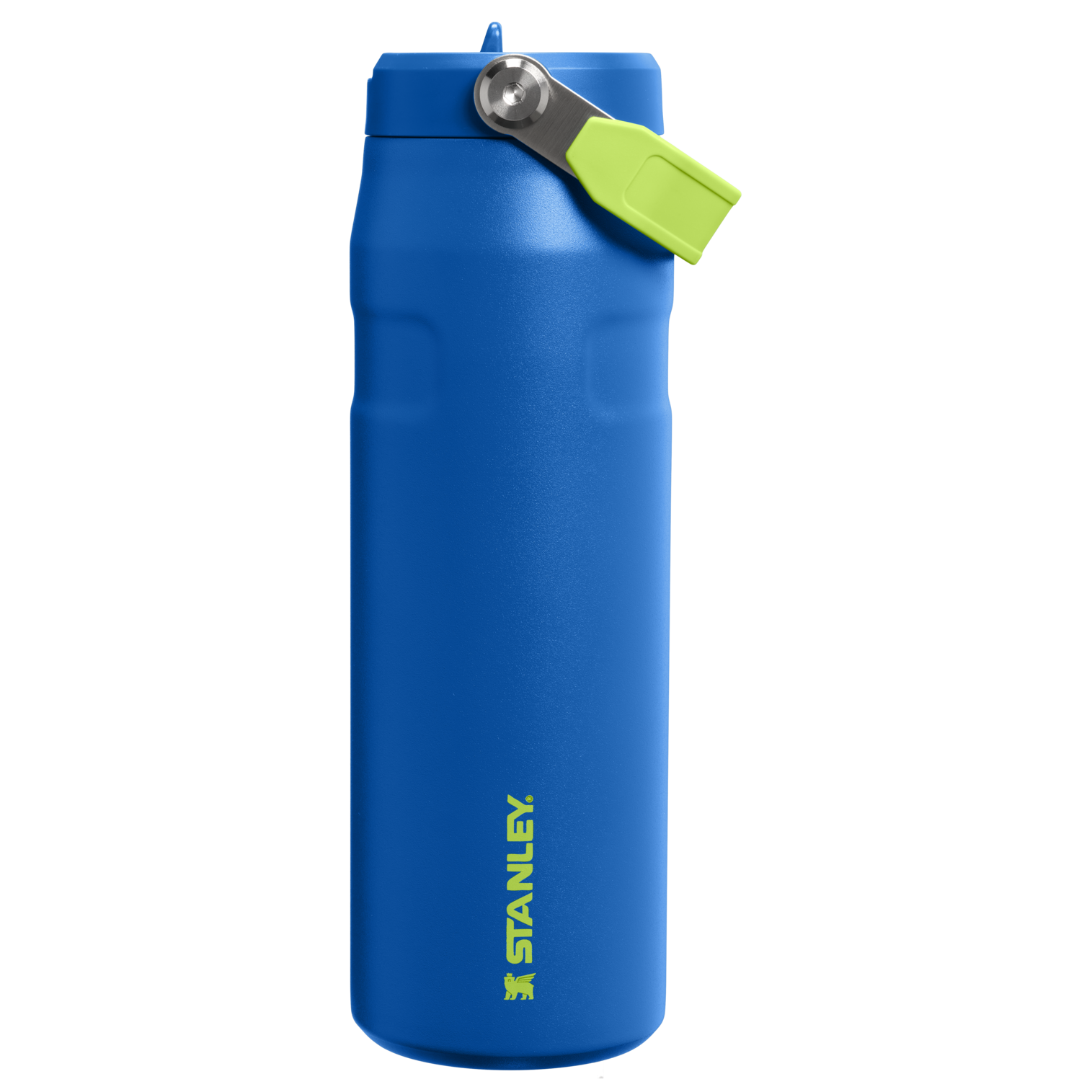 The IceFlow Bottle with Flip Straw Lid | 24 OZ Cobalt Chartreuse