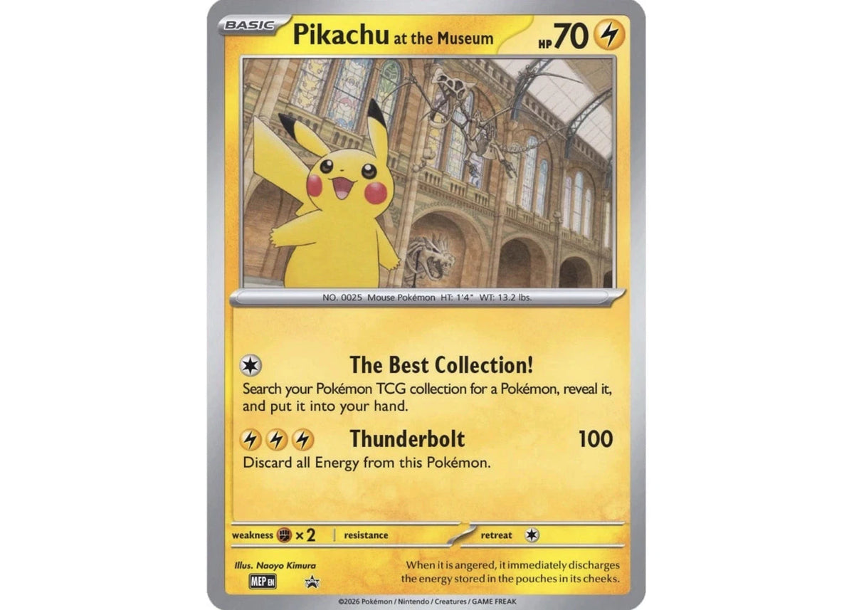 Pikachu At The Museum Pokemon Natural History Museum Promo Ungraded