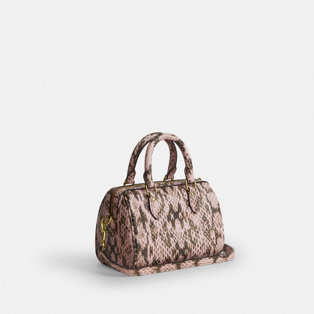 Coach Mini Rowan Crossbody Bag Gold Pink