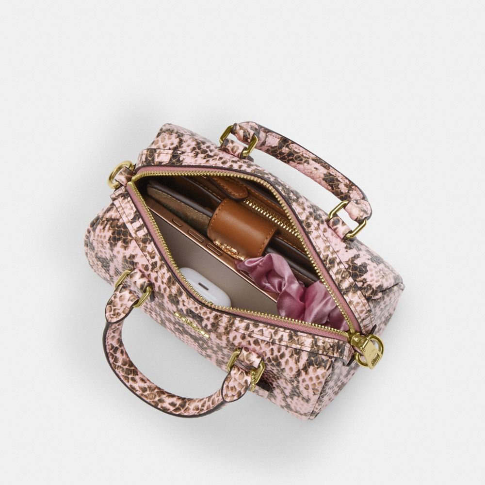 Coach Mini Rowan Crossbody Bag Gold Pink