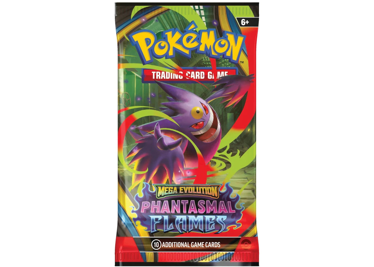 2025 Pokemon Mega Evolution Phantasmal Flames Mega Gengar Booster Pack