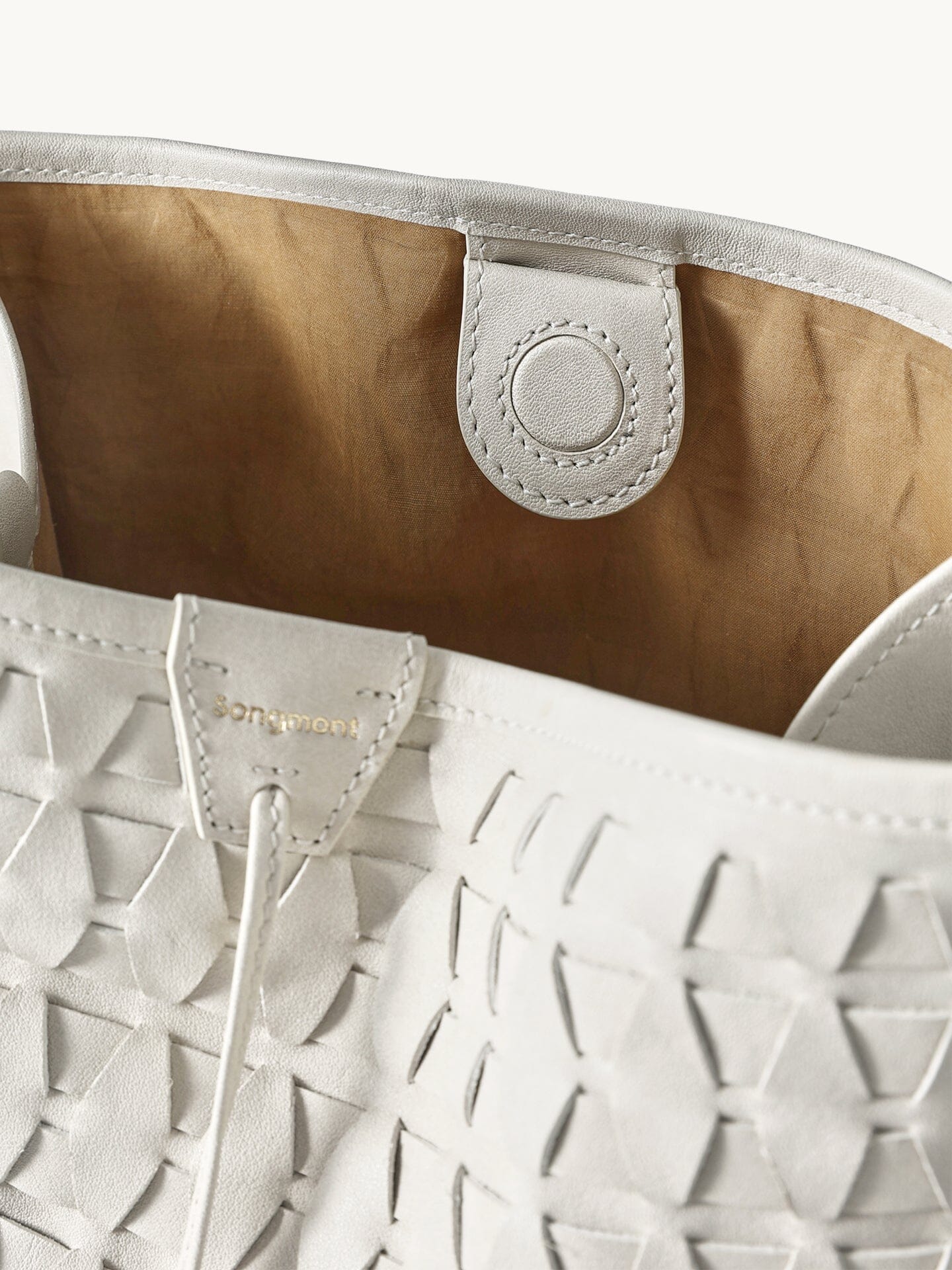 Songmont Lattice Bucket Bag Cloud