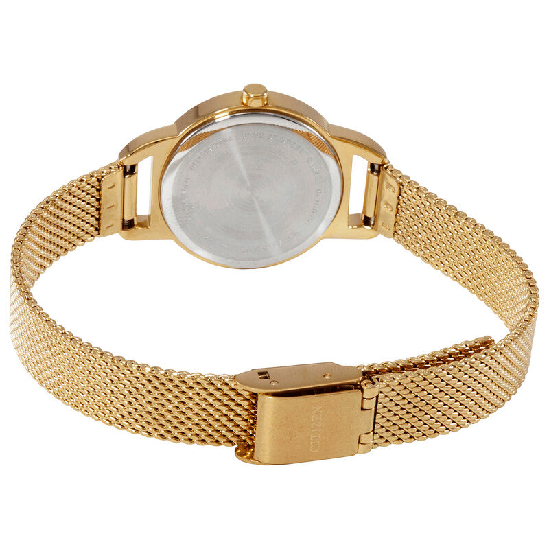 Citizen Gold-Tone Stainless Quartz Black Dial Women's Watch