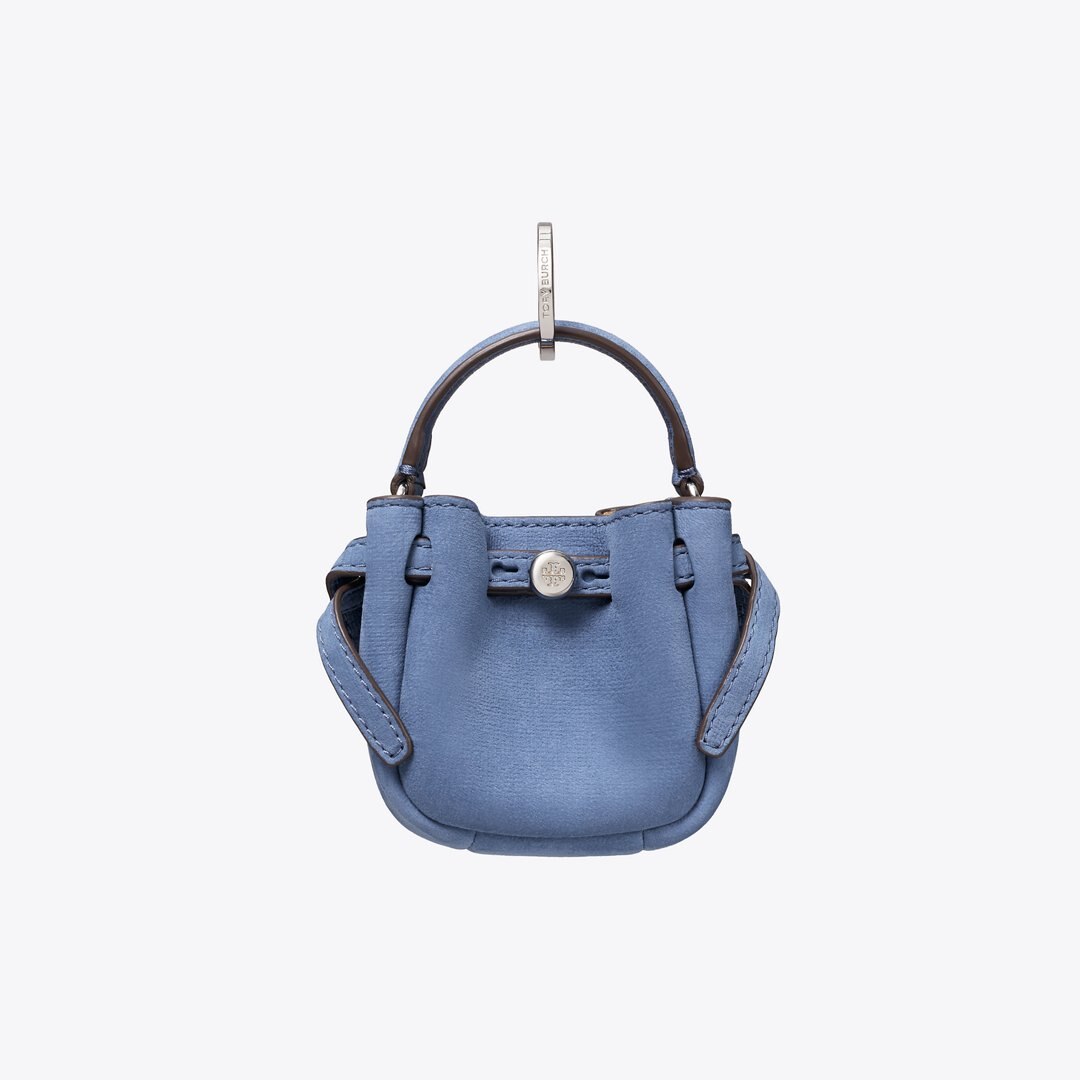 Tory Burch Romy Bucket Bag Charm Soft Blue