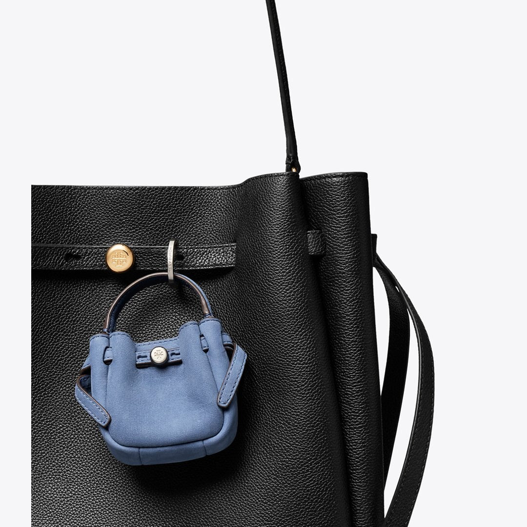 Tory Burch Romy Bucket Bag Charm Soft Blue