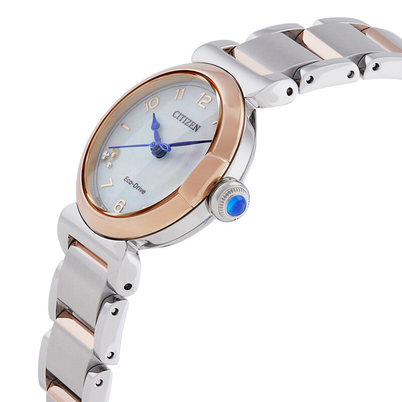 Citizen L Mae White Mother Of Pearl Dial Women's Watch