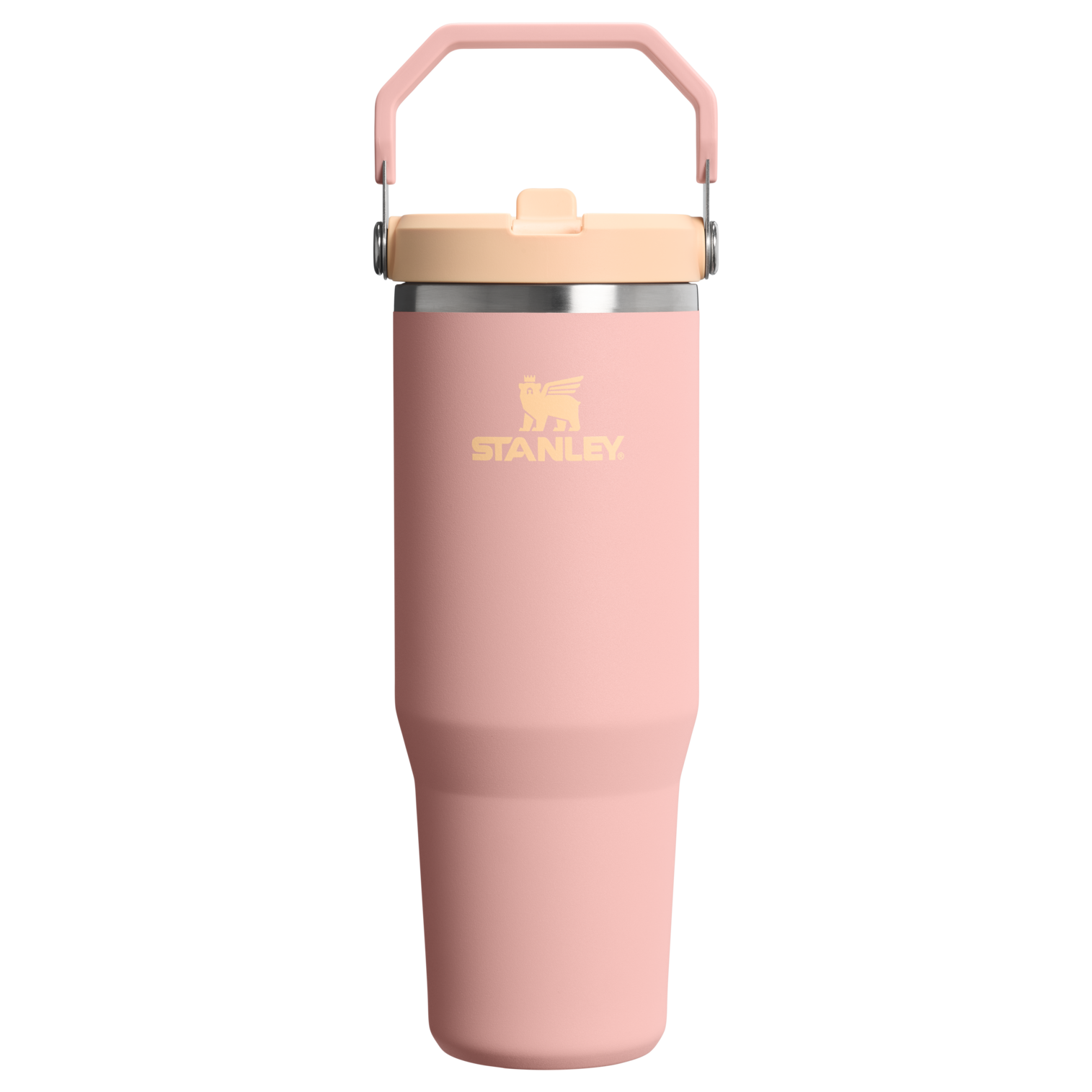 The IceFlow Flip Straw Tumbler | 30 OZ - Stanley Create Peach Rose