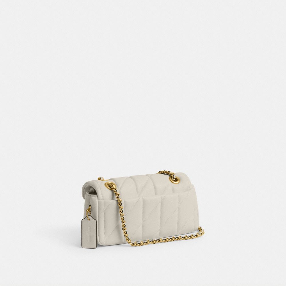 Coach Tabby Shoulder Bag 20 With Pillow Quilting Brass Chalk