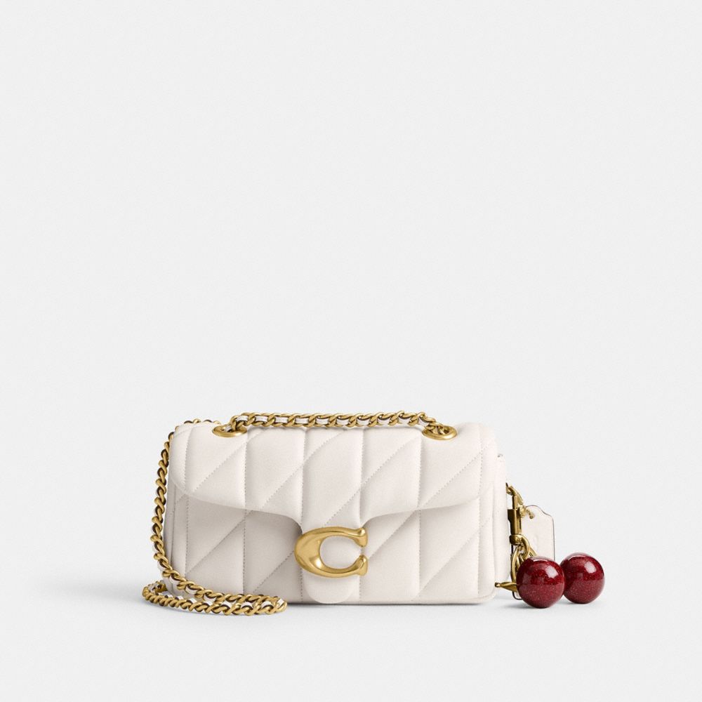 Coach Tabby Shoulder Bag 20 With Pillow Quilting Brass Chalk