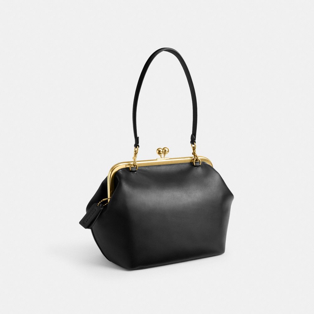 Coach Kisslock Frame Bag 27 Brass Black