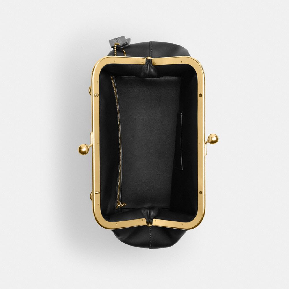 Coach Kisslock Frame Bag 27 Brass Black