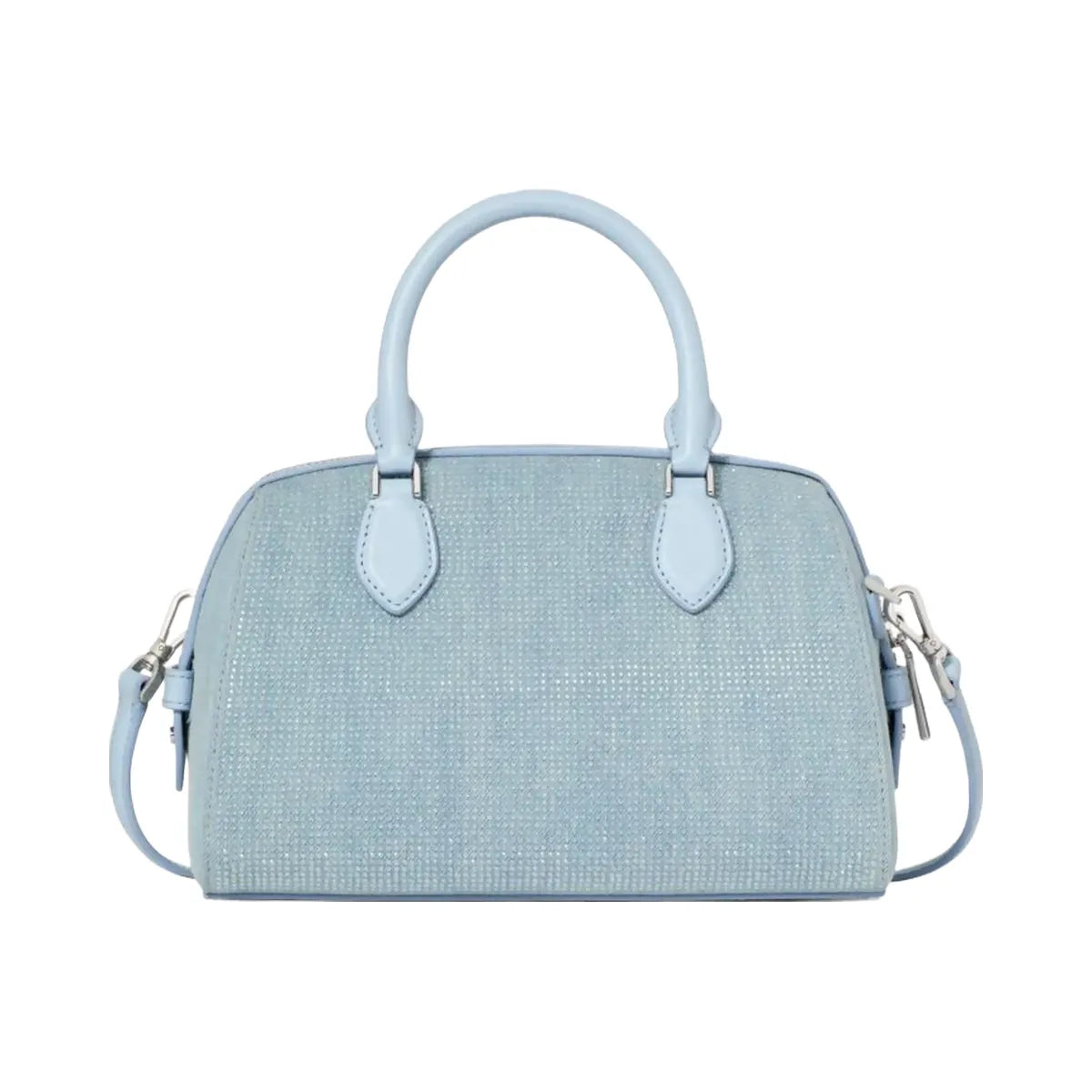 Kate Spade Madison Studded Denim Small Dolly Duffle Blue Multicolor