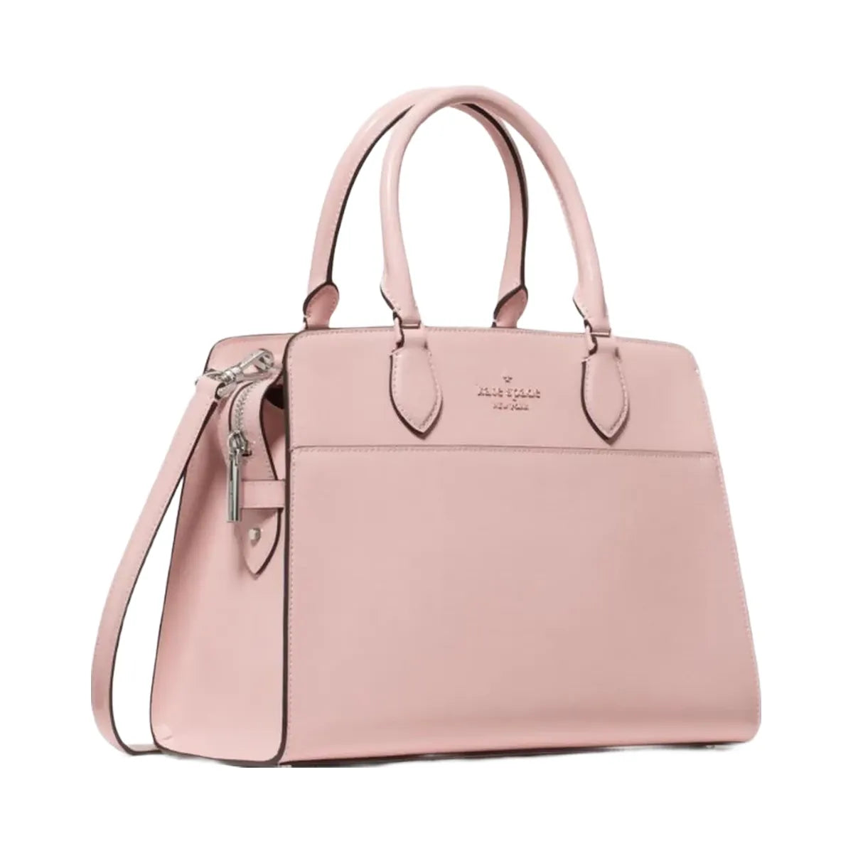 Kate Spade Madison Textured Patent Leather Medium Satchel Tutu Pink