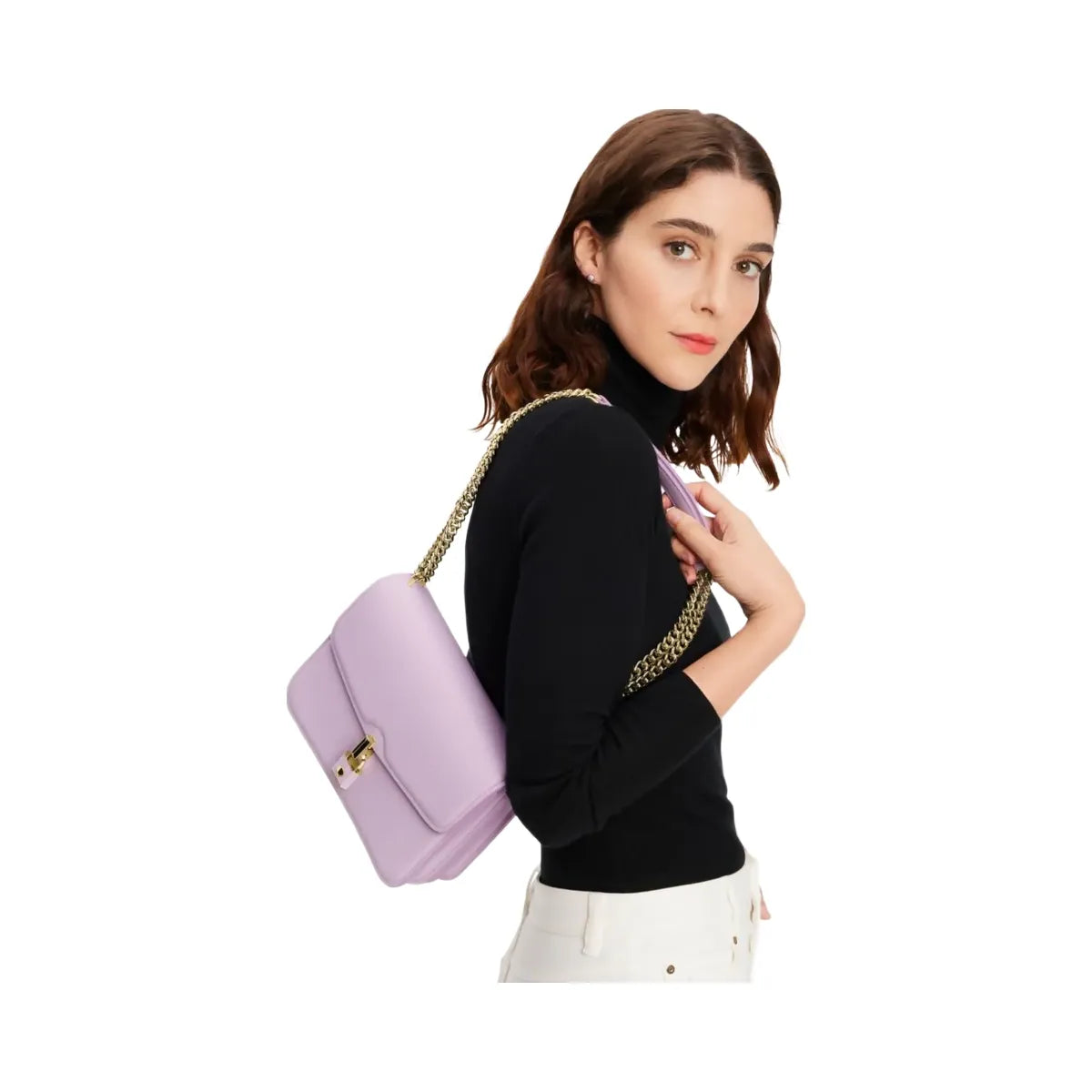 Kate Spade Locket Large Flap Shoulder Bag Violet Mist