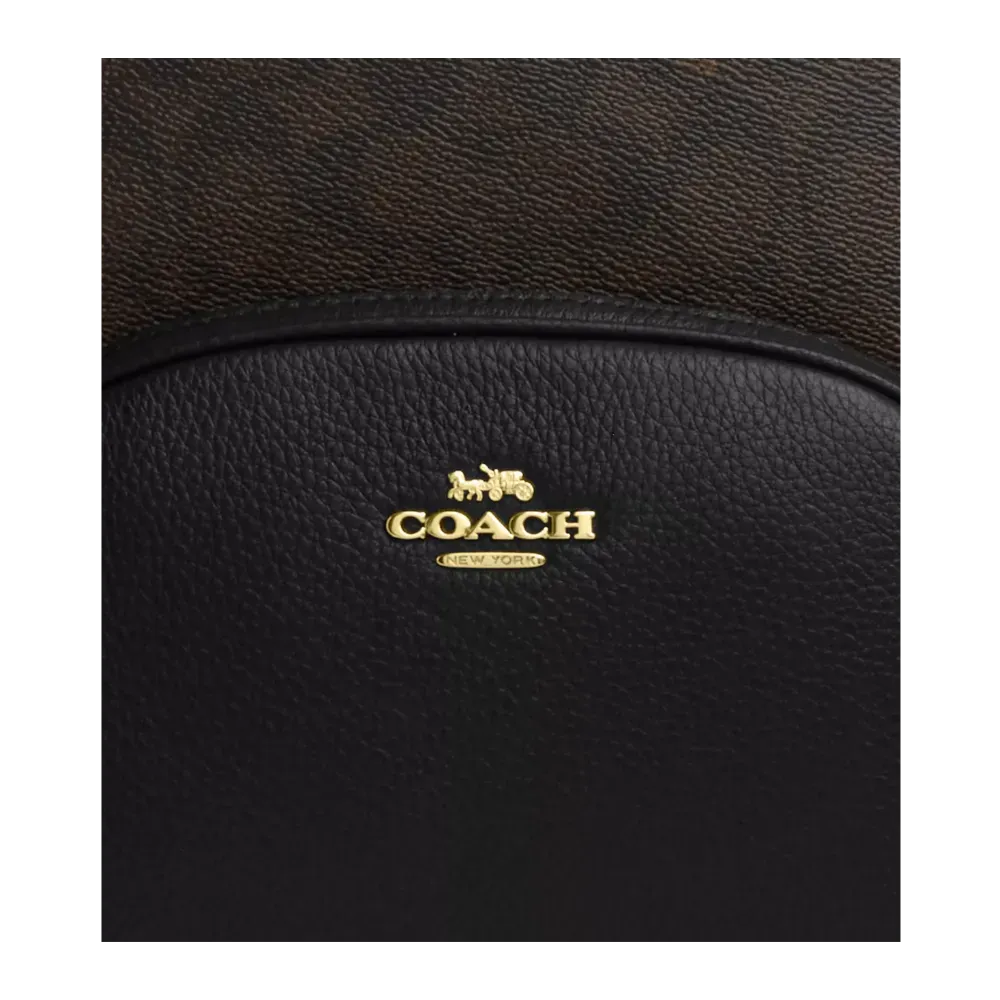 Coach Court Backpack In Signature Canvas Tan