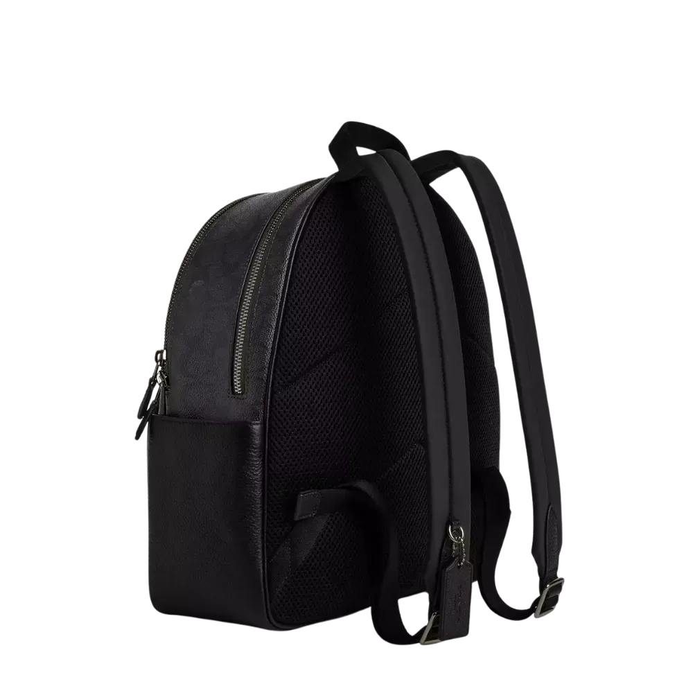 Coach Court Backpack In Signature Canvas Charcoal