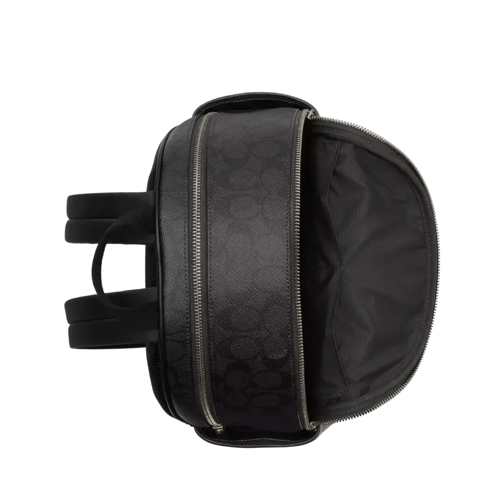 Coach Court Backpack In Signature Canvas Charcoal