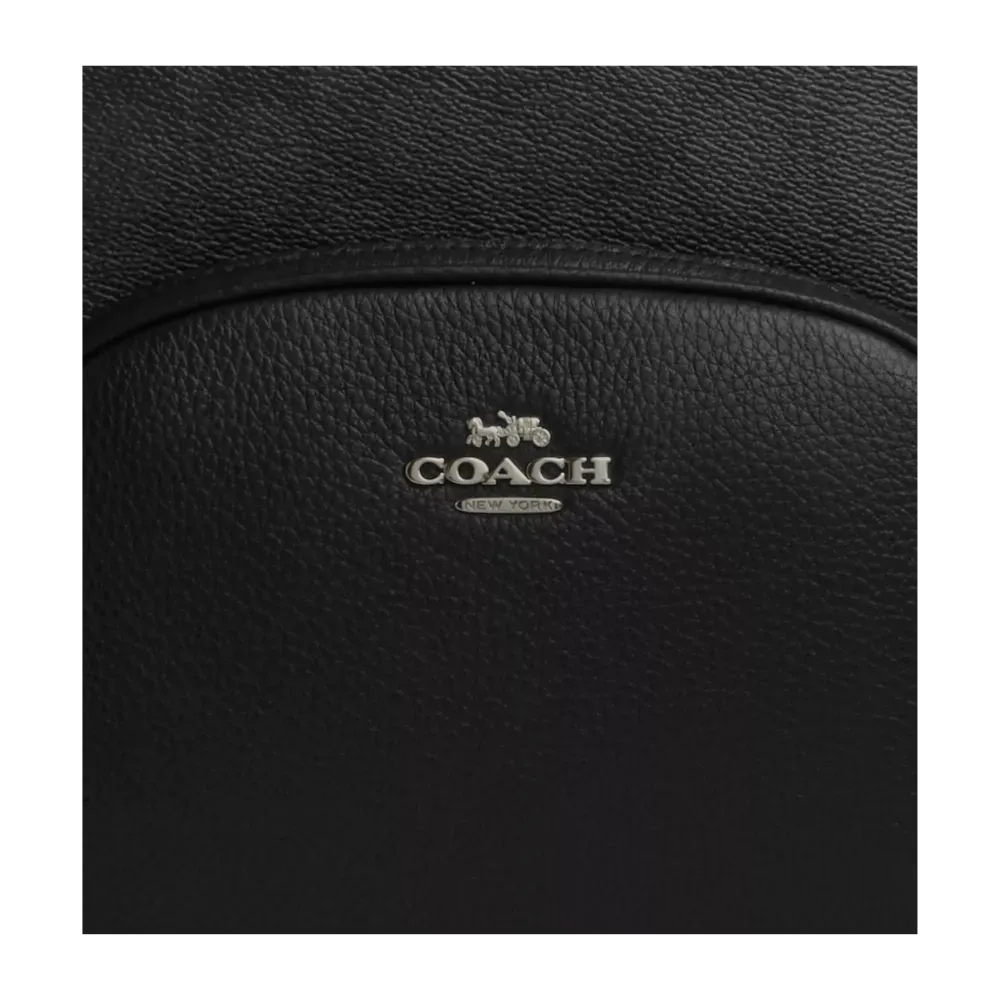 Coach Court Backpack In Signature Canvas Charcoal