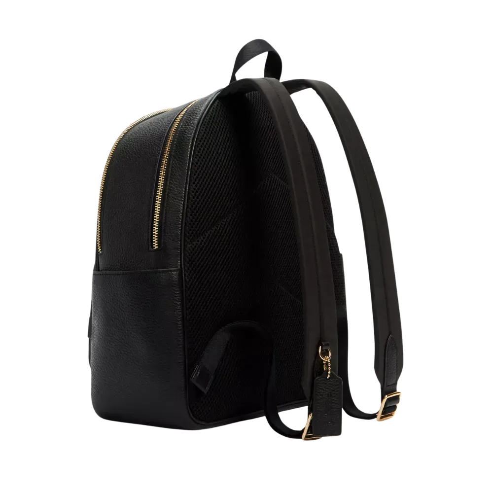 Coach Court Backpack Pebbled Leather Black