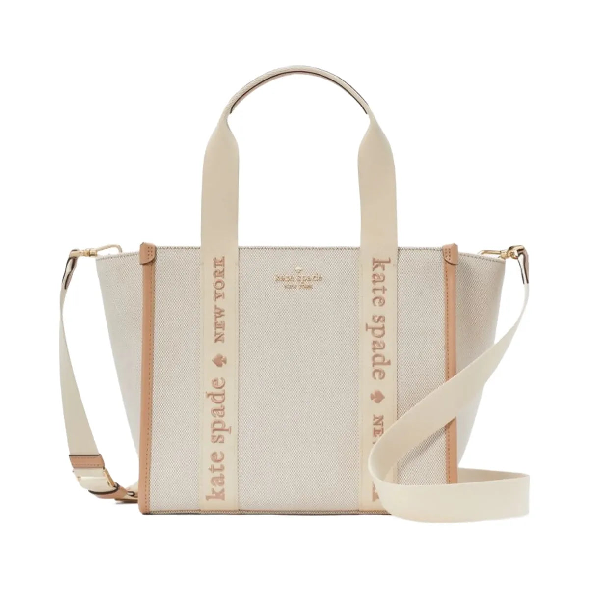 Kate Spade Kip Canvas Small Tote Light Fawn Multi