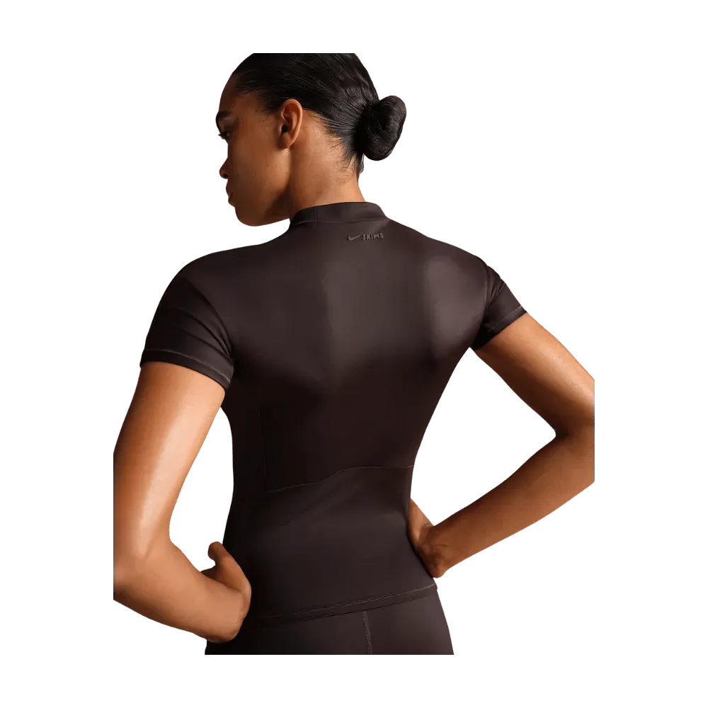 Nike X Skims Shine Women's Mock-Neck Short-Sleeve Top Phoenix