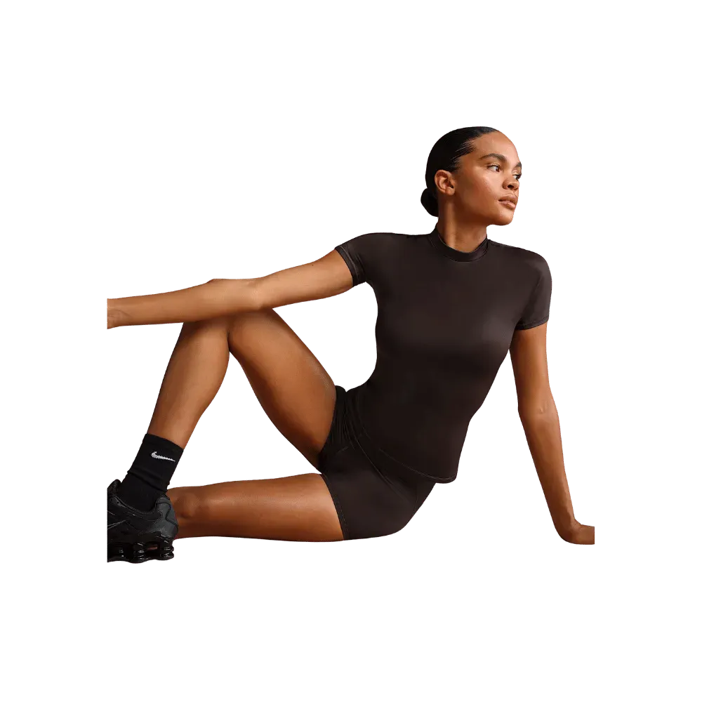Nike X Skims Shine Women's Mock-Neck Short-Sleeve Top Phoenix