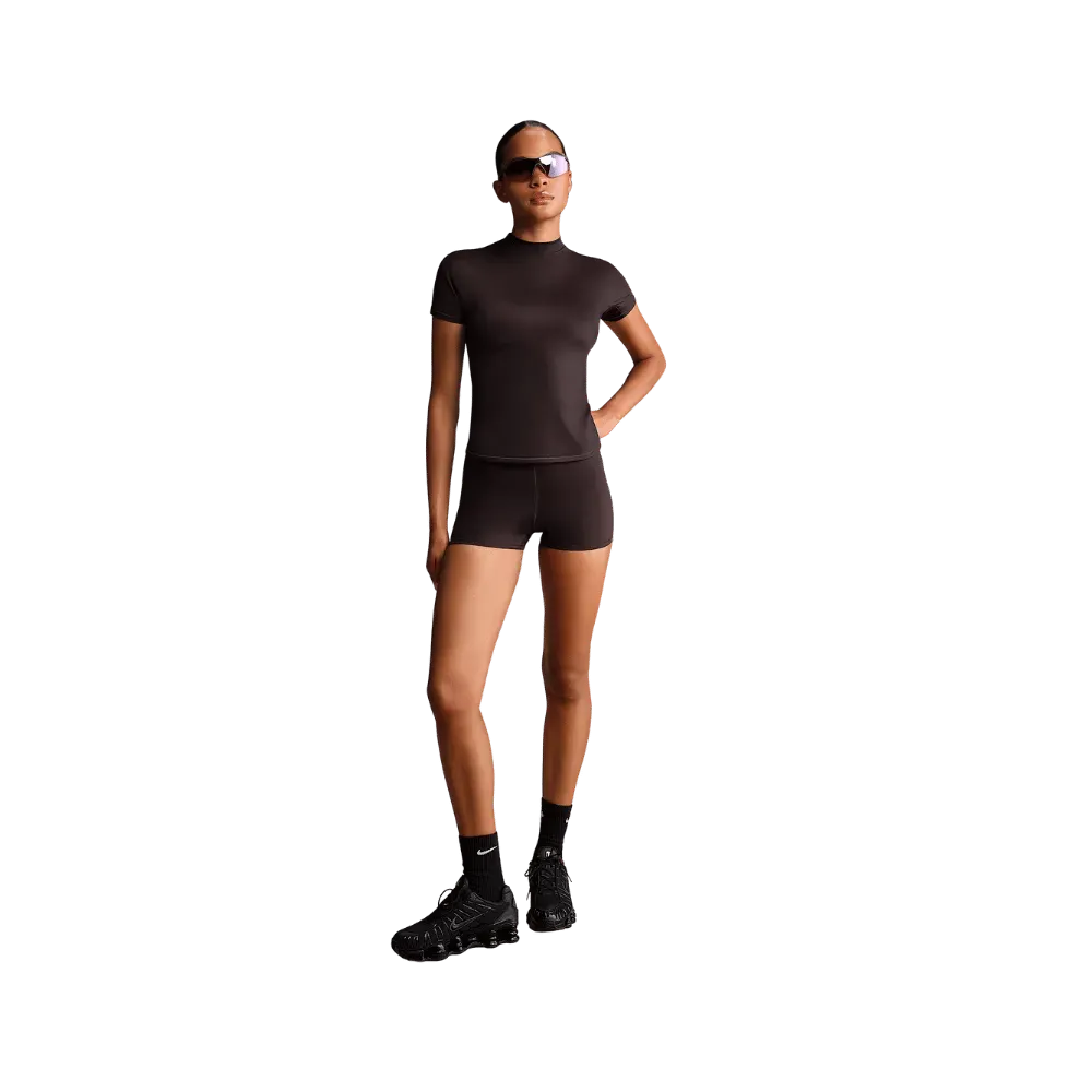 Nike X Skims Shine Women's Mock-Neck Short-Sleeve Top Phoenix