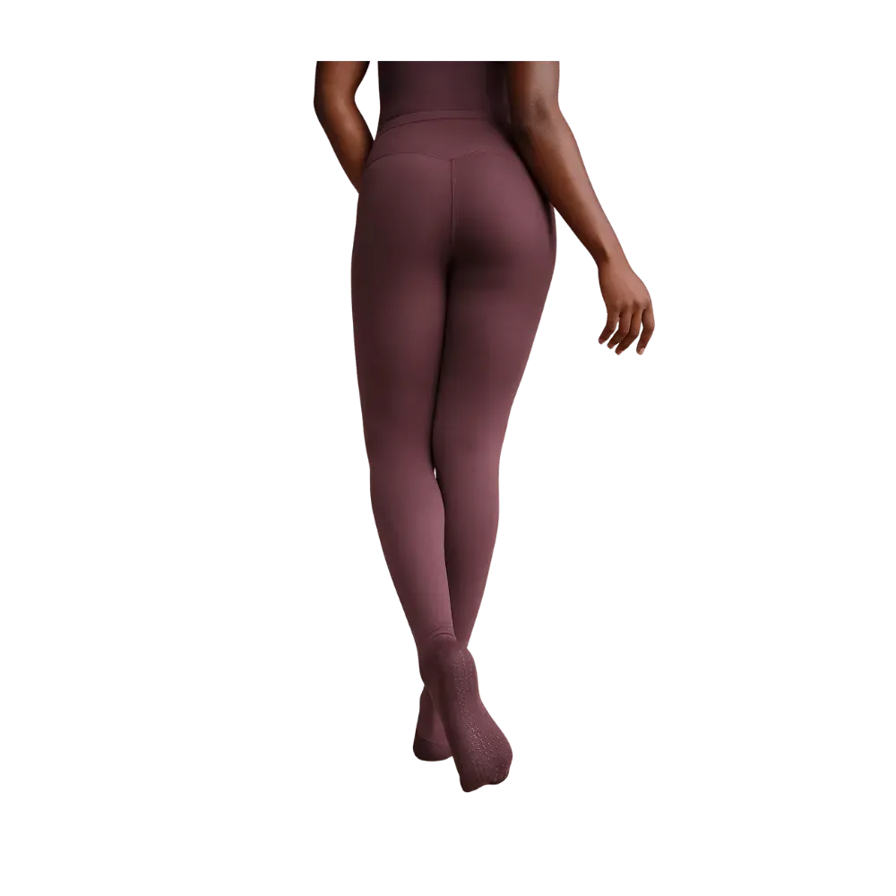 Nike X Skims Women's High-Waisted Footsie Grip Leggings CURRANT