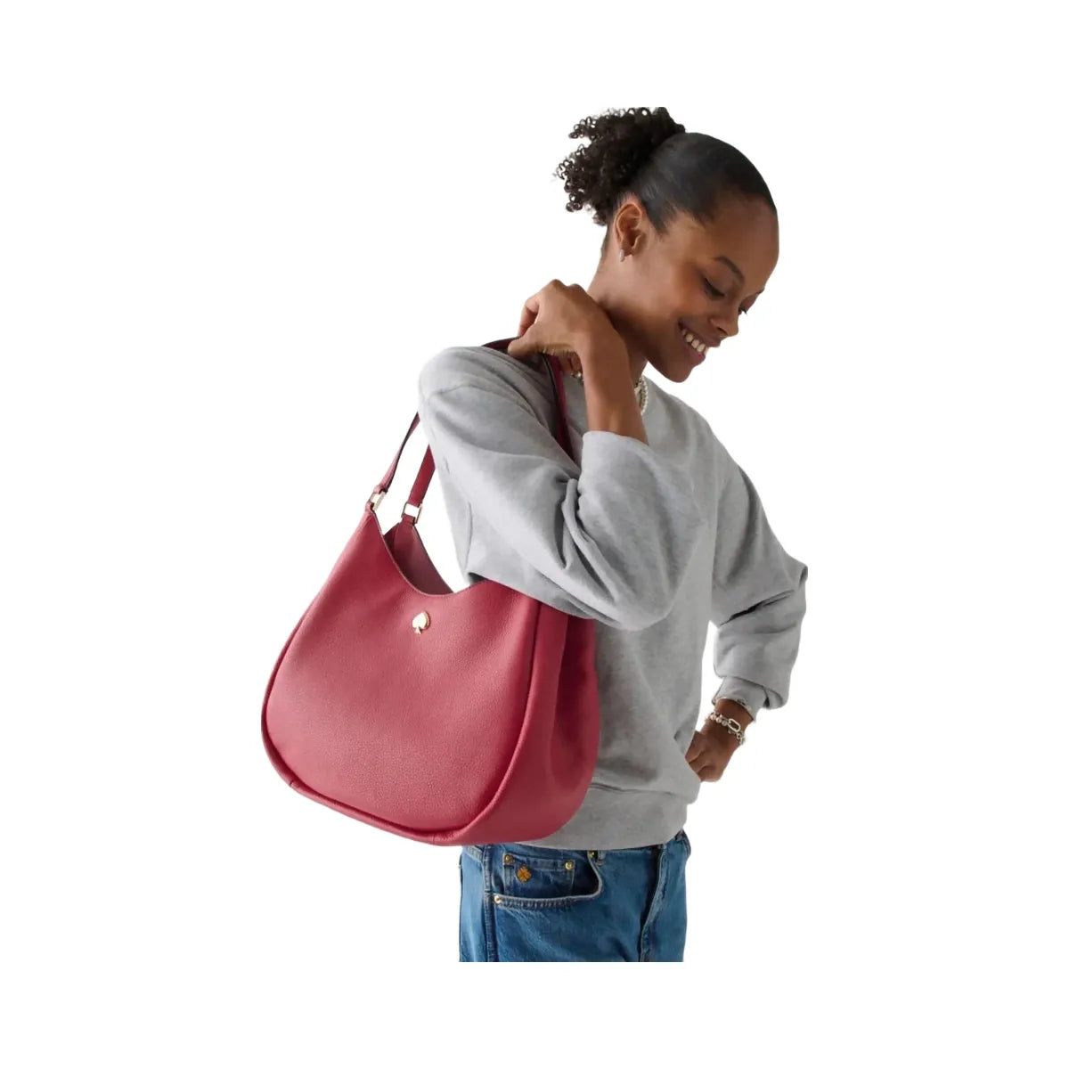Kate Spade Kayla Large Triple Compartment Shoulder Bag Perfect Cherry