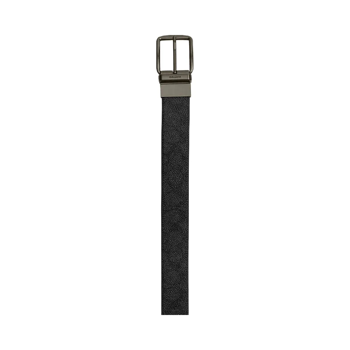Coach Boxed Card Case And Belt Set In Signature Canvas Signature Canvas-Gunmetal-Charcoal-Black