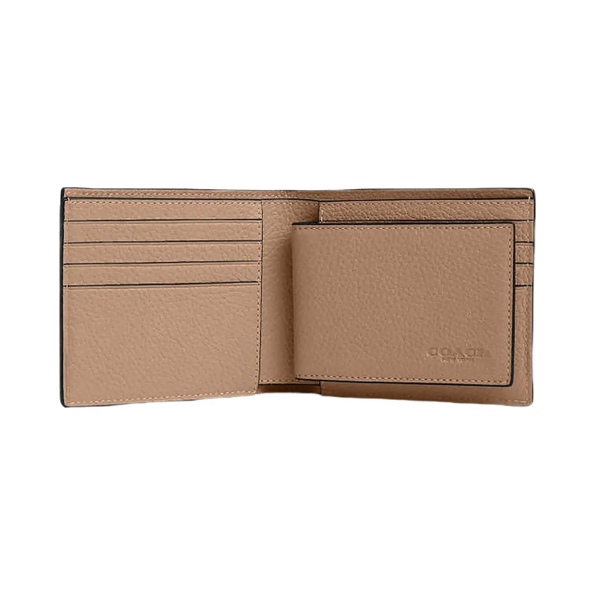 Coach 3 In 1 Wallet Pebbled Leather-Taupe