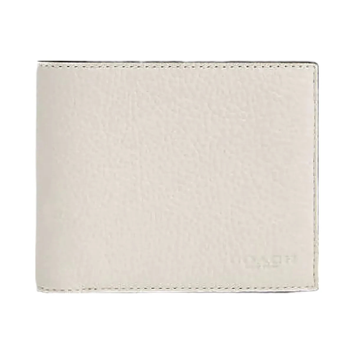 Coach 3 In 1 Wallet Pebbled Leather-Gunmetal-Chalk