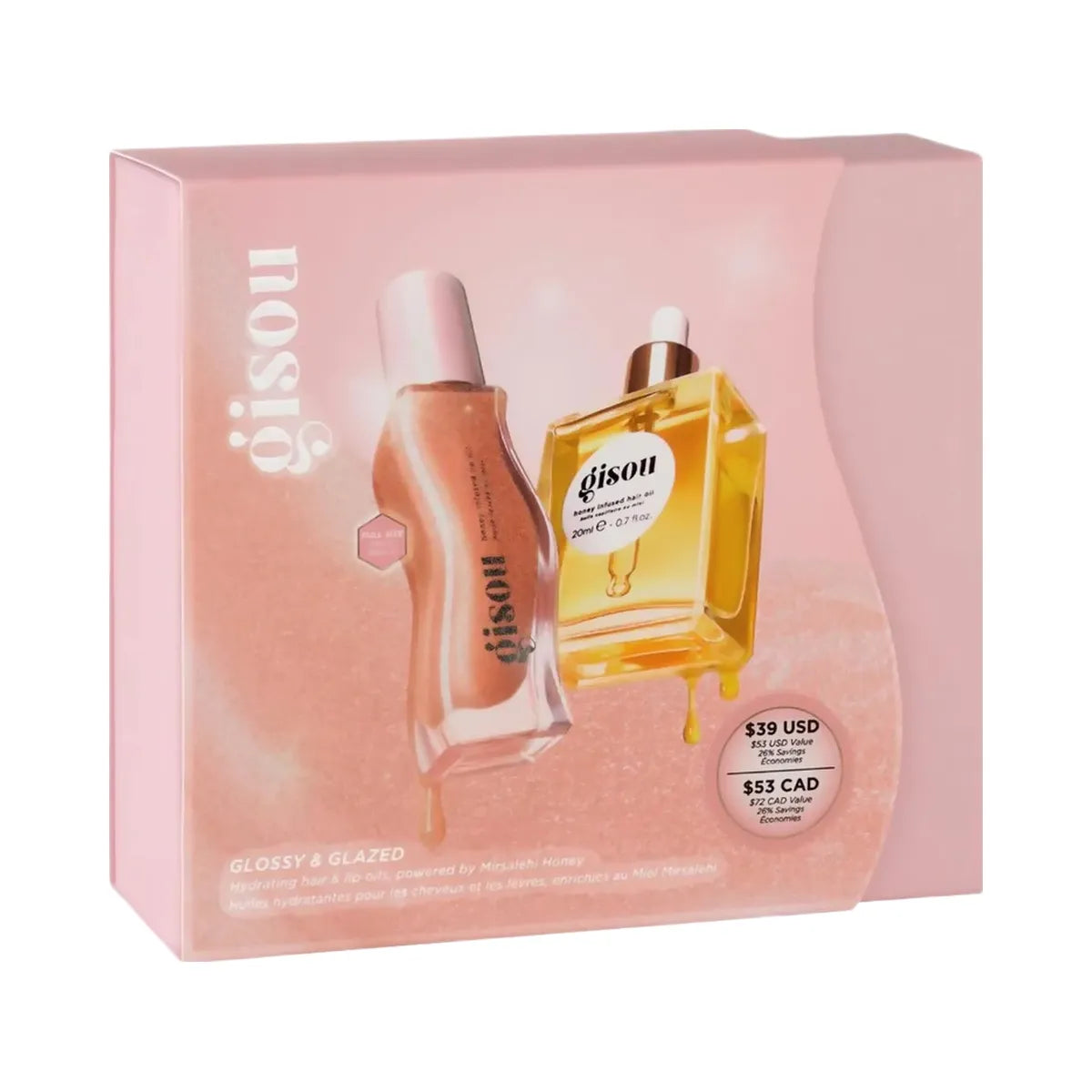 Gisou Glossy & Glazed Hair & Lip Oil Gift Set