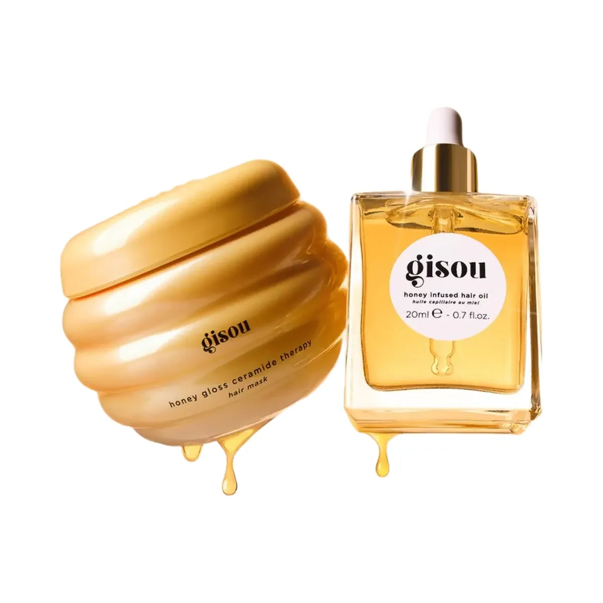 Gisou Glow All The Way Hair and Lip Gift Set