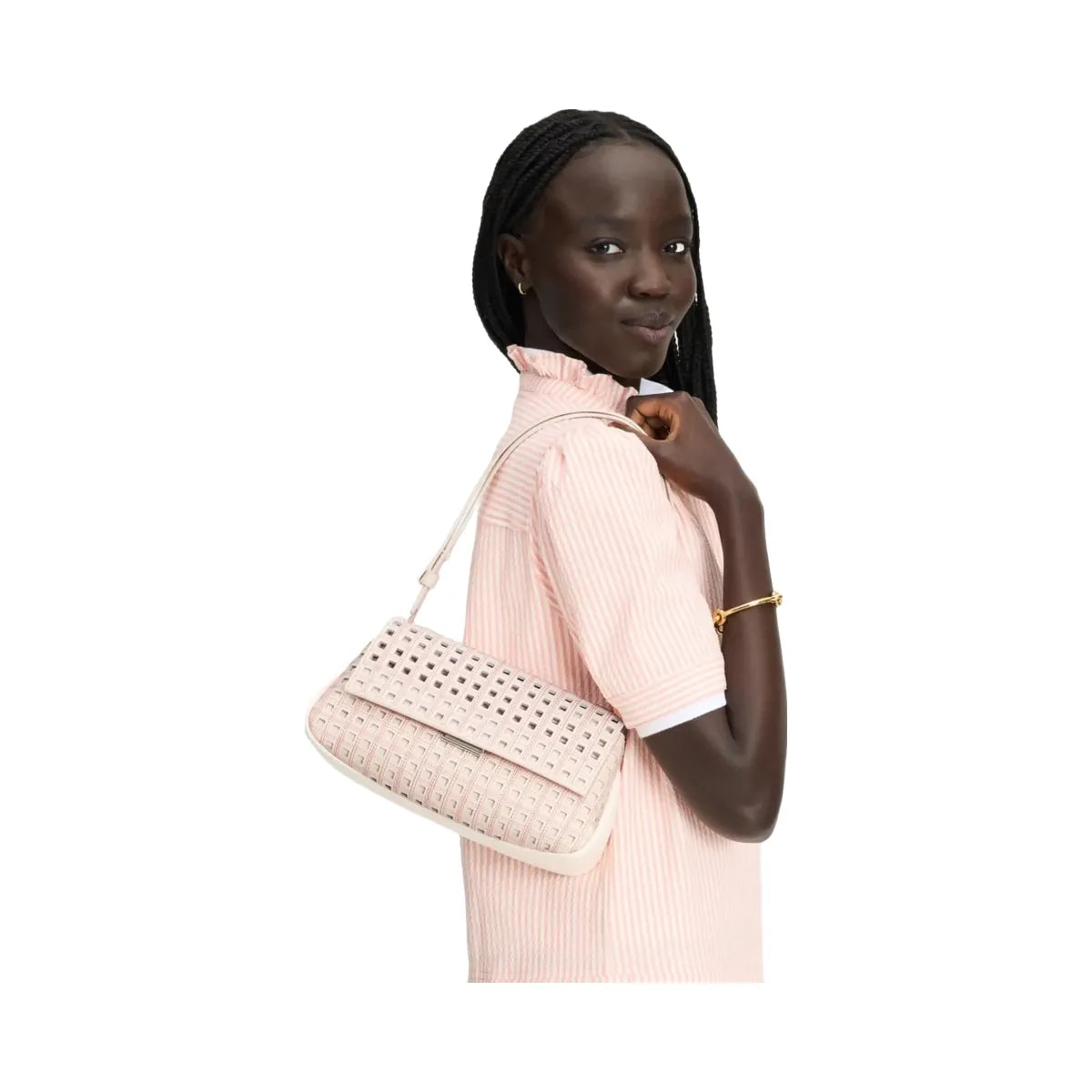 Kate Spade Grace Perforated Convertible Shoulder Bag Cream Multi