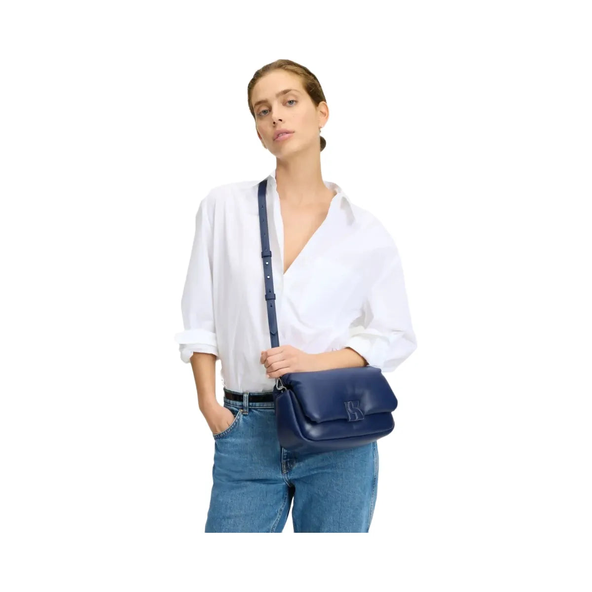 Kate Spade Dakota Puffy Leather Crossbody Deep Lake