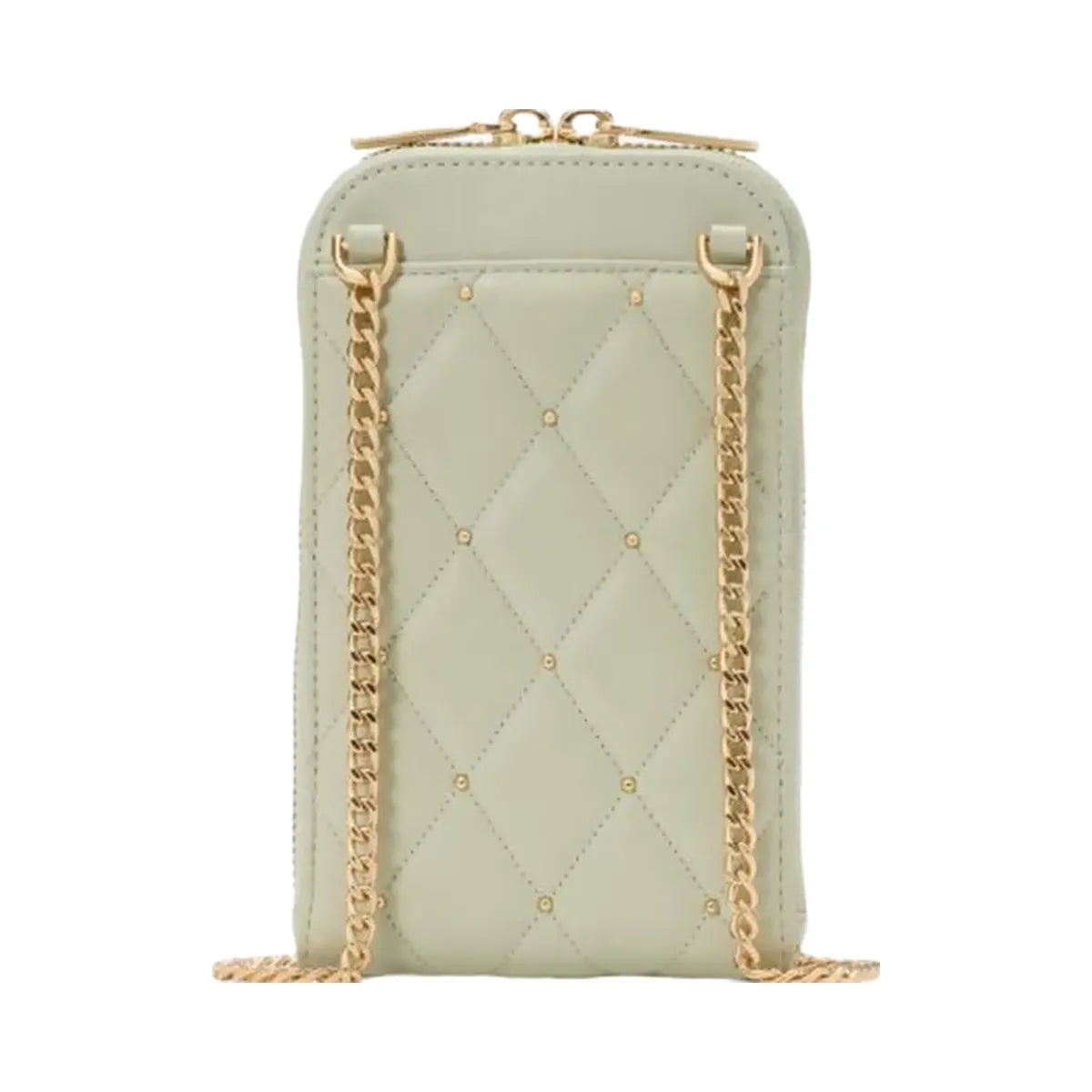 Kate Spade Carey Quilted Studded Phone Chain Crossbody Sage Bundle