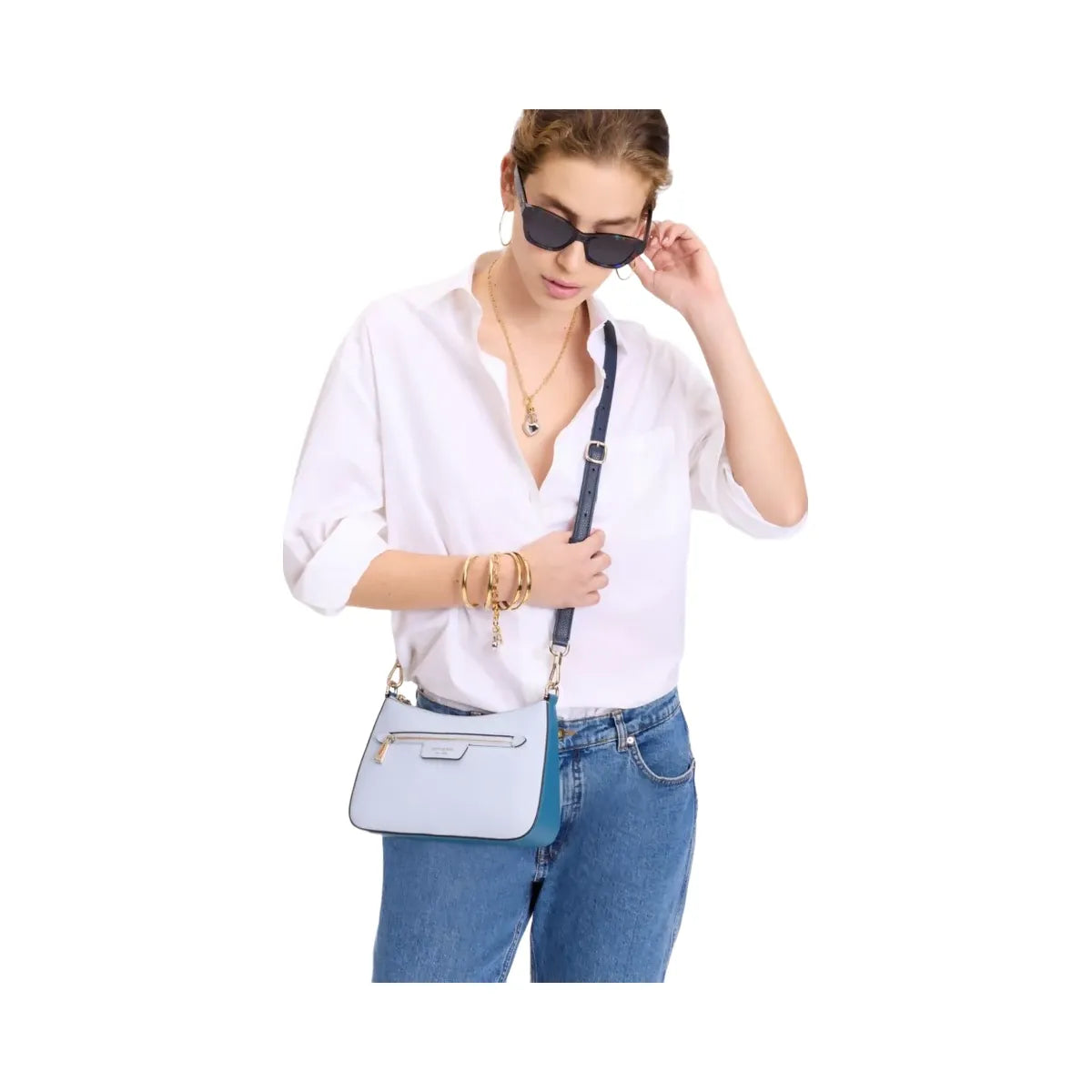 Kate Spade Hudson Colorblocked Convertible Crossbody Pale Sapphirine Mult
