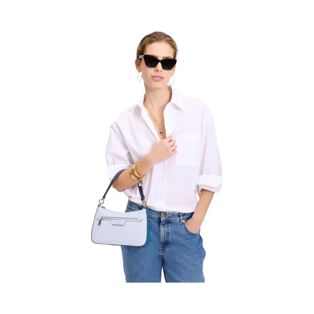 Kate Spade Hudson Colorblocked Convertible Crossbody Pale Sapphirine Mult