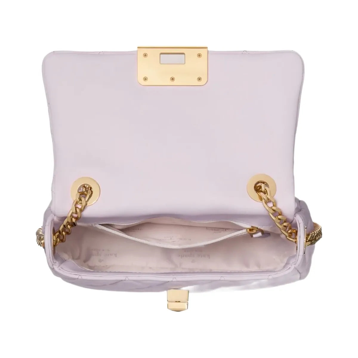 Kate Spade Carey Quilted Small Flap Crossbody Pale Amethyst
