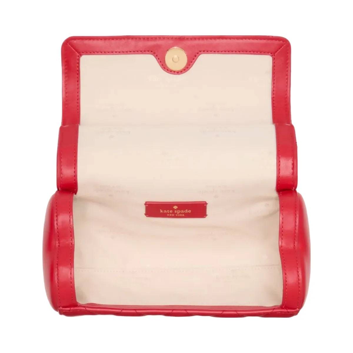 Kate Spade Heart Barrel Quilted Crossbody Ruby Red