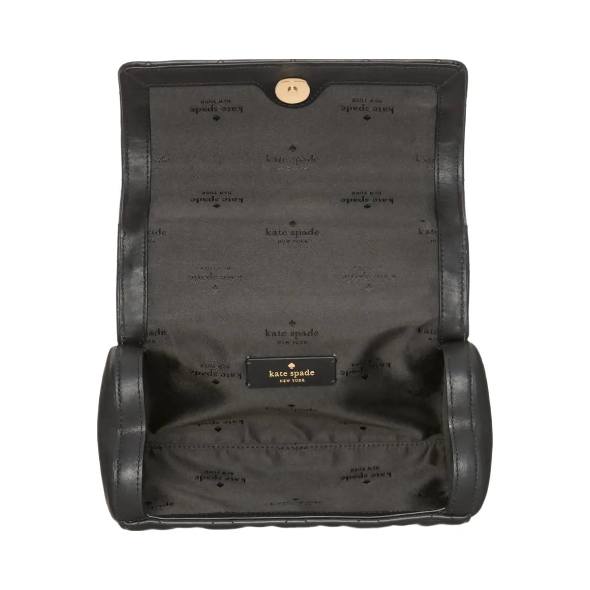 Kate Spade Heart Barrel Quilted Crossbody Black