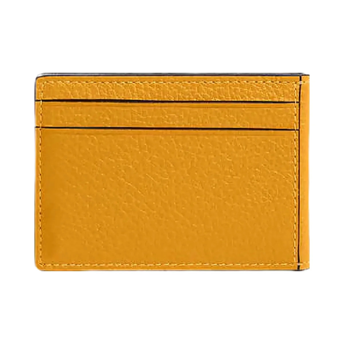 Coach Compact Billfold Wallet Pebbled Leather-Buttercup