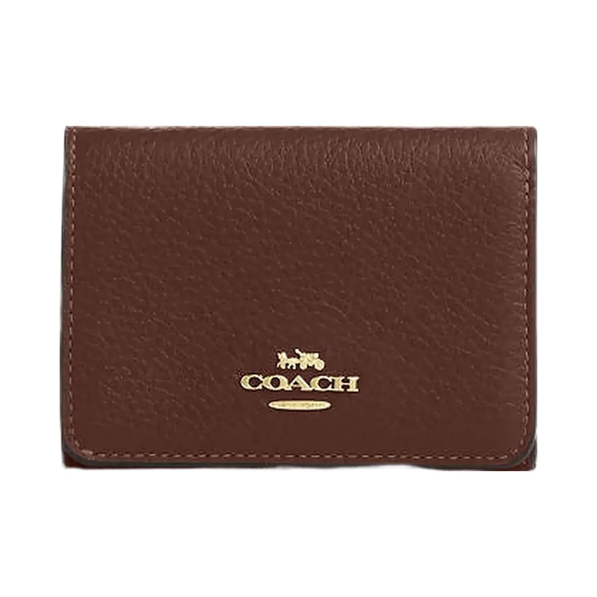 Coach Card Holder Wallet In Signature Canvas Signature Canvas-Gold-Tan-Brown