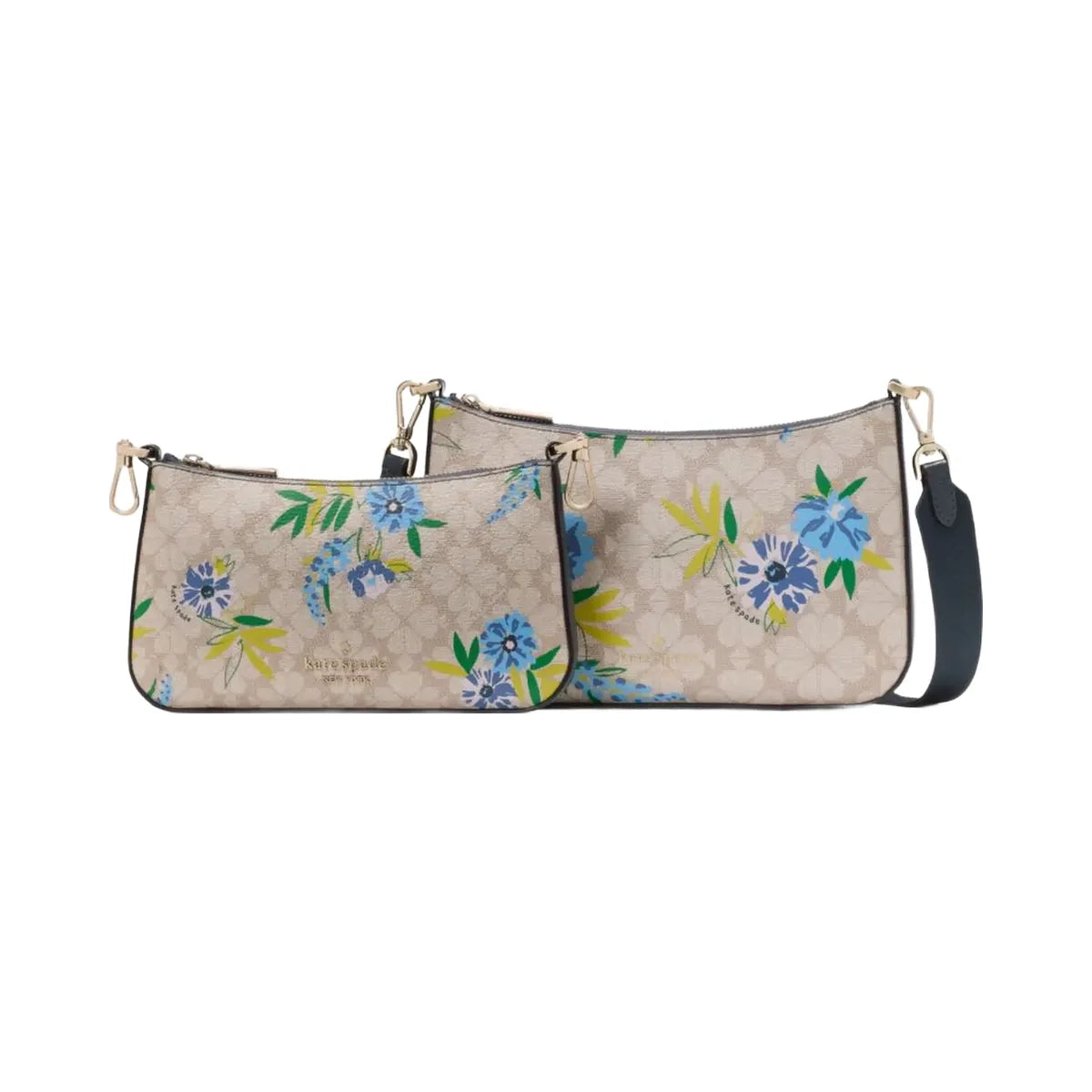 Kate Spade Duet Spade Flower Floral Crossbody Blazer Blue Multi