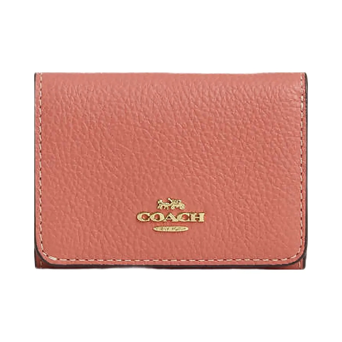 Coach Card Holder Wallet In Signature Canvas With Floral Print Gold-Sand Multi