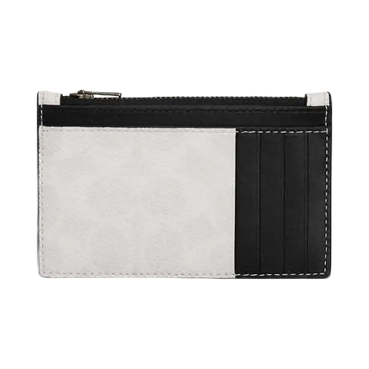 Coach Zip Card Case In Signature Canvas Signature Canvas-Chalk & Black