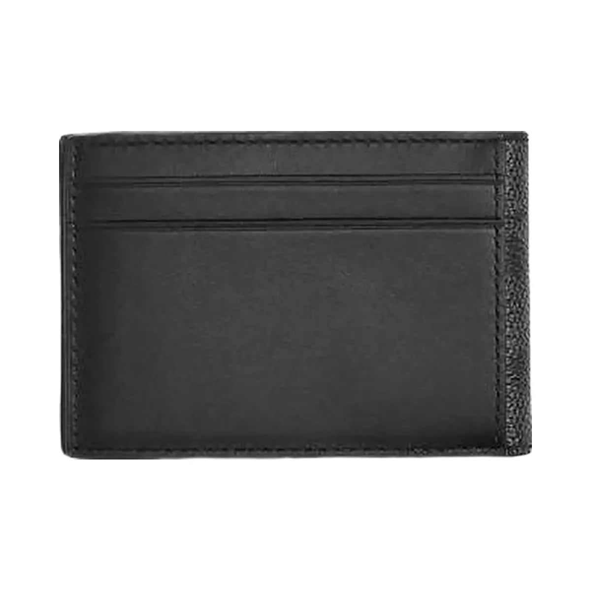 Coach Compact Billfold Wallet In Signature Canvas Signature Canvas-Charcoal-Black