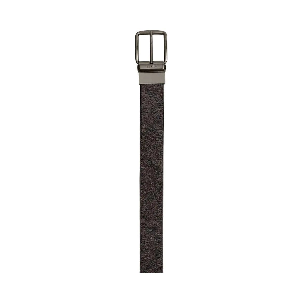 Coach Boxed Card Case And Belt Set In Signature Canvas Signature Canvas-Qb-Walnut-Black